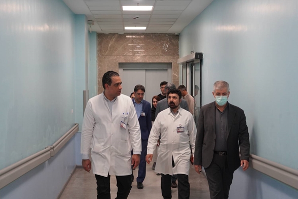 بازدید تیم معاونت توسعه مدیریت و منابع دانشگاه از مجتمع بیمارستانی شهدای تجریش