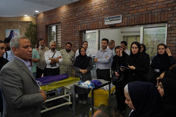 برگزاری کارگاه آموزشی پدافند غیرعامل (CBRNE) و مانور عملیاتی در مجتمع بیمارستانی شهدای تجریش